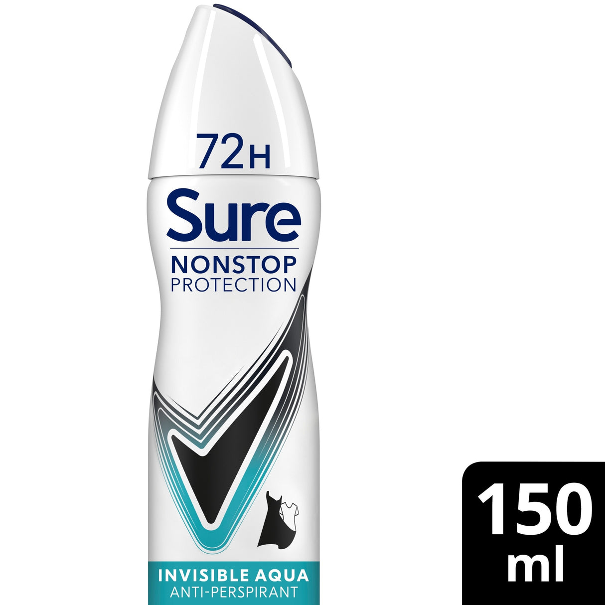 Sure Women Invisible Aqua 72 Hour Non-Stop Protection Anti-Perspirant Deodorant 150 ml