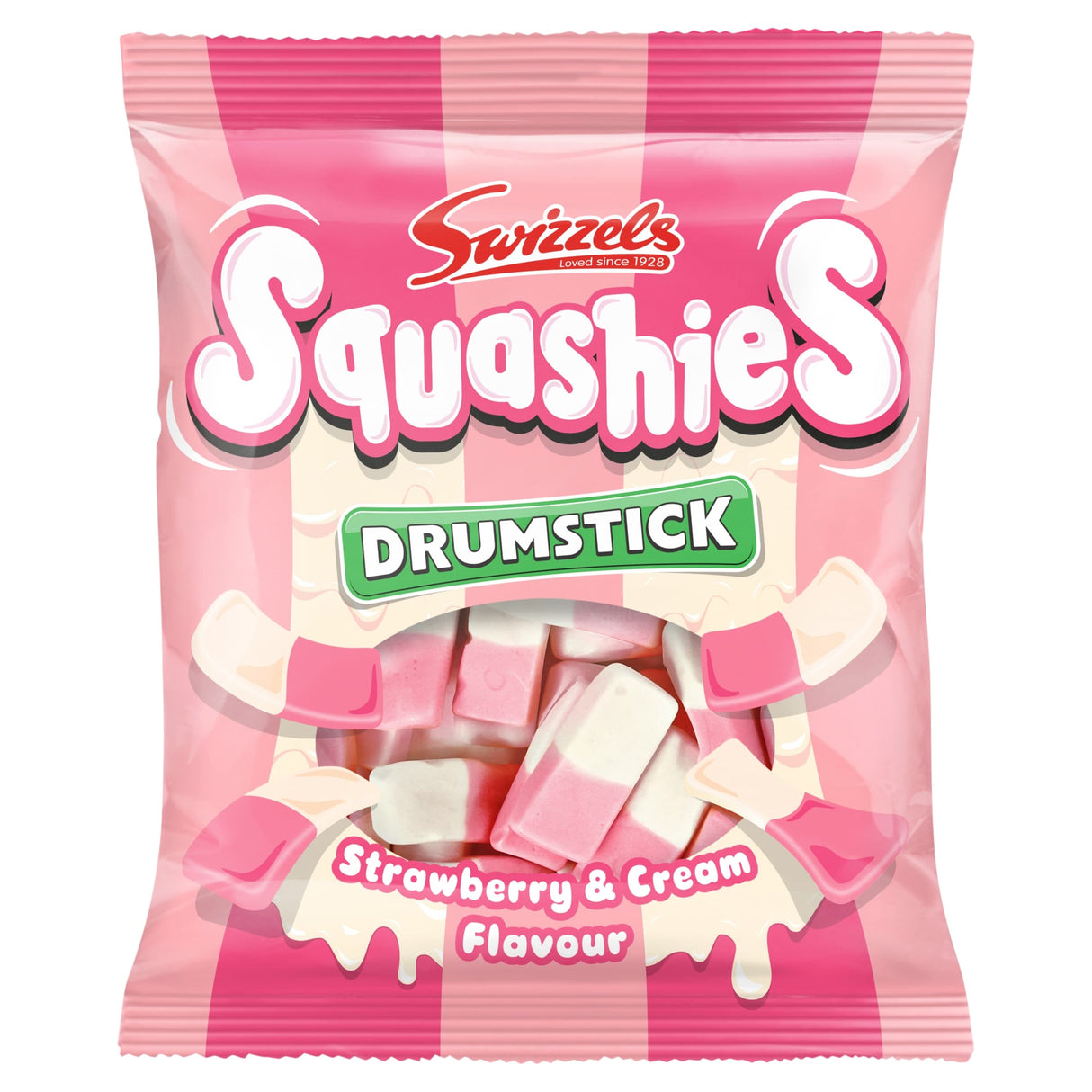 Swizzels Drumstick Squashies Strawberry & Cream Flavour 140 g