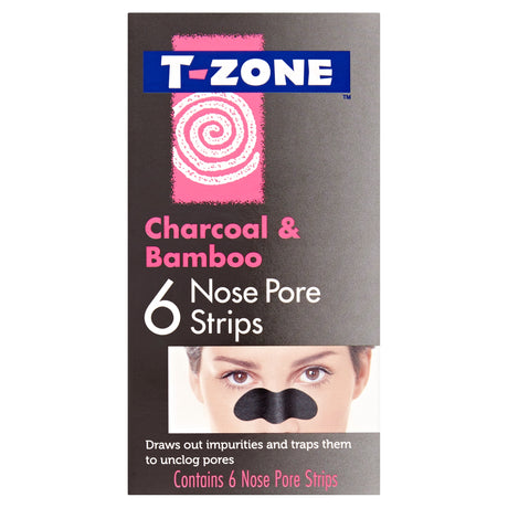 T-Zone Charcoal & Bamboo Nose Pore Strips x6