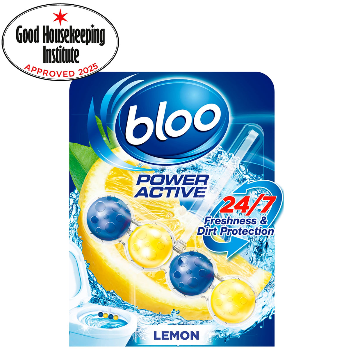 Bloo Poweractive Lemon Toilet Rim Block 50 g