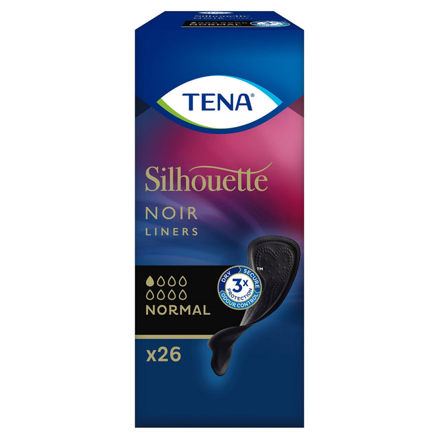 Tena Silhouette Black Incontinence Liners 26 Pack