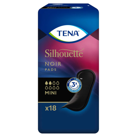 Tena Silhouette Black Incontinence Pads 18 Pack