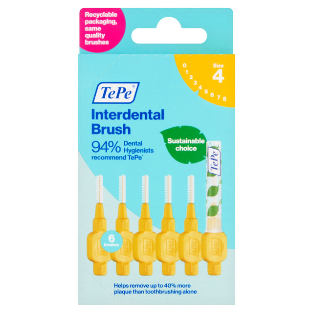 Tepe Interdental Brush Yellow 6 Pack 0.7 mm