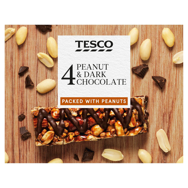 Tesco 4 Peanut & Dark Chocolate Cereal Bars 140 g