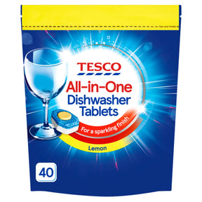 Tesco All-In-One Dish Washer Tablets Lemon 40 Pack 680 g