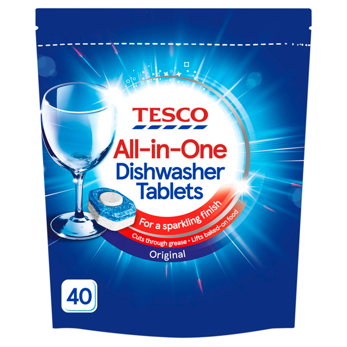 Tesco All-In-One Dish Washer Tablets Original 40 Pack 680 g