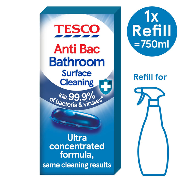 Tesco Anti-Bacterial Bathroom Cleaner Refill 9 ml