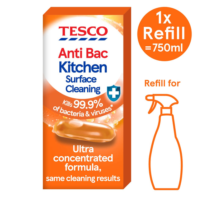 Tesco Anti-Bacterial Kitchen Surface Cleaner Refill 9 ml