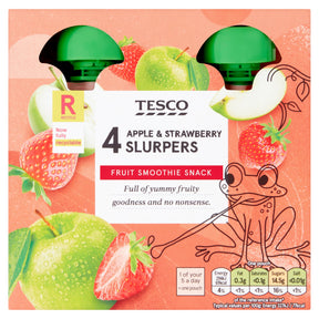 Tesco Apple & Strawberry Fruit Slurpers 4 x 90 g