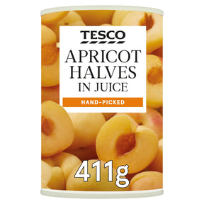 Tesco Apricot Halves In Juice 411 g