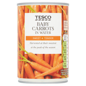 Tesco Baby Carrots In Water 300 g