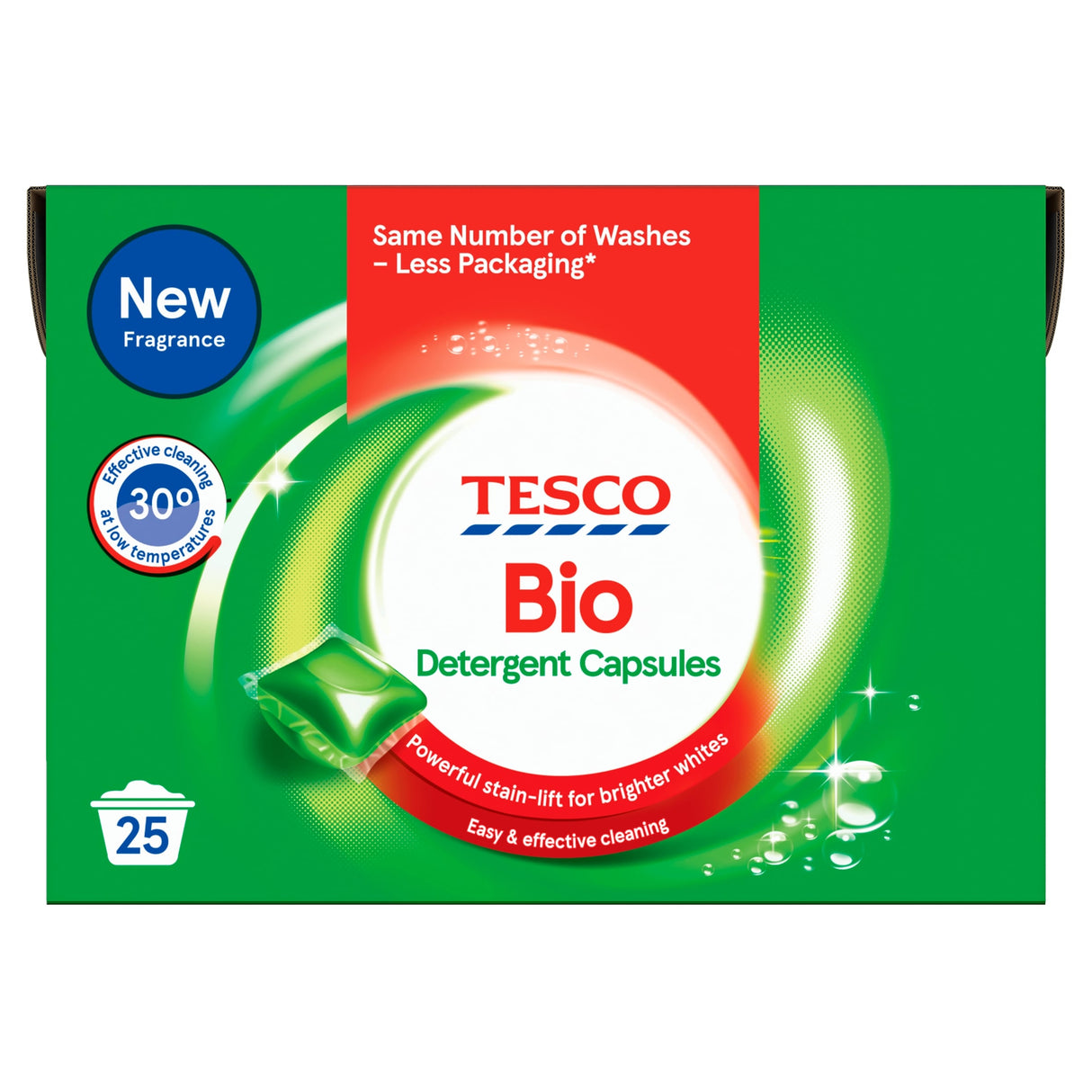 Tesco Bio Detergent Capsules 25 Washes 425 ml