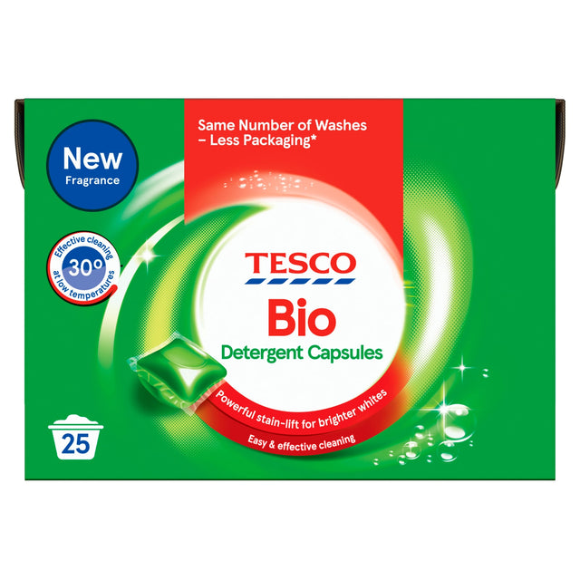 Tesco Bio Detergent Capsules 25 Washes 425 ml