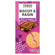 Tesco Biscuit & Raisin Loaded Milk Chocolate 180 g