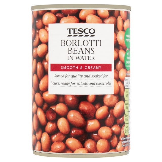 Tesco Borlotti Beans In Water 400 g