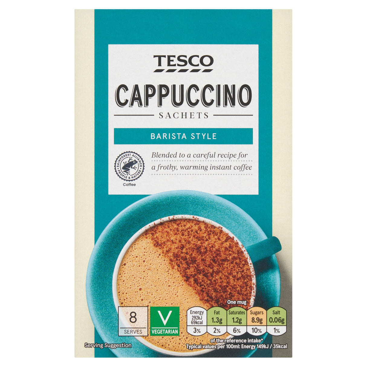 Tesco Cappuccino Sachets 124 g