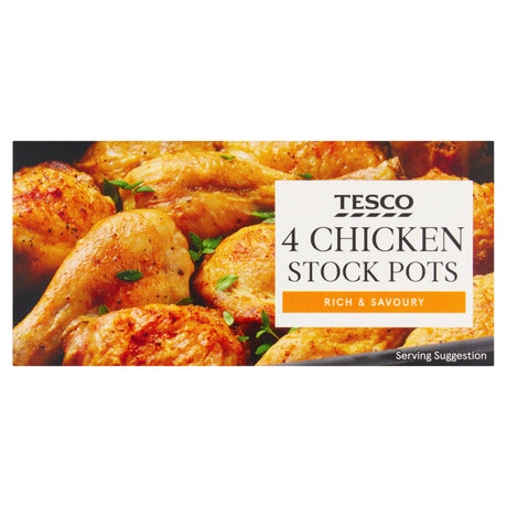 Tesco Chicken Stock Pots 4 Pack 112 g