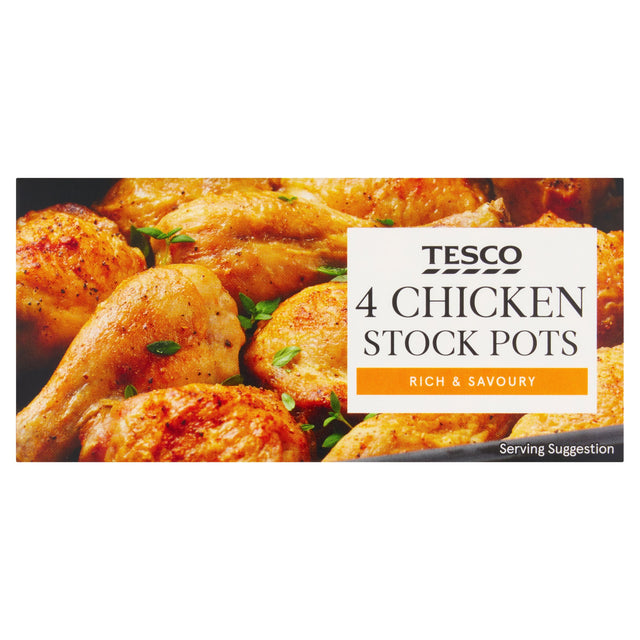 Tesco Chicken Stock Pots 4 Pack 112 g