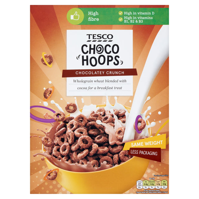 Tesco Choco Hoops Cereal 375 g