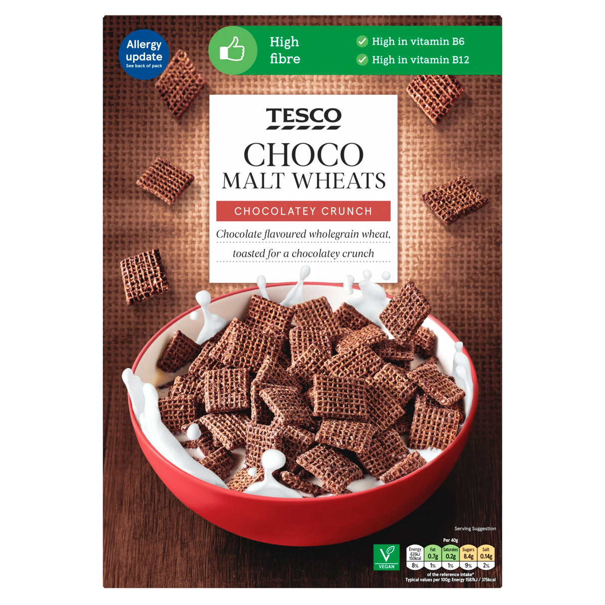 Tesco Choco Malt Wheats 500 g