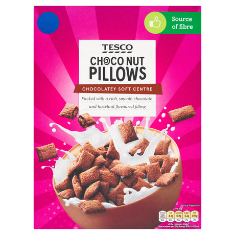 Tesco Choco Nut Pillows Cereal 375 g