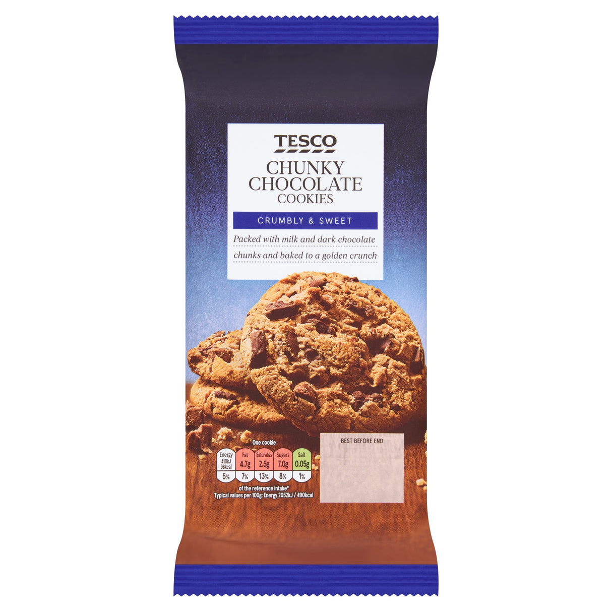Tesco Chunky Chocolate 10 Cookies 200 g