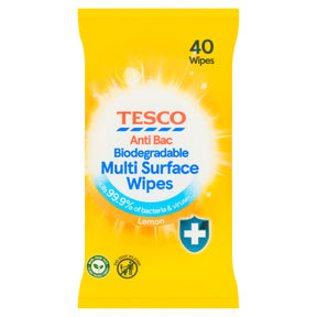 Tesco Citrus Anti-Bacterial Wipes x40