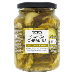 Tesco Crinkle Cut Gherkins 340 g