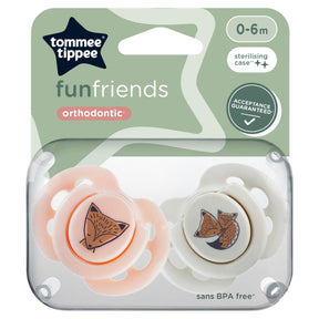 Tommee Tippee Fun Style Soothers 0-6 Months Pack of 2