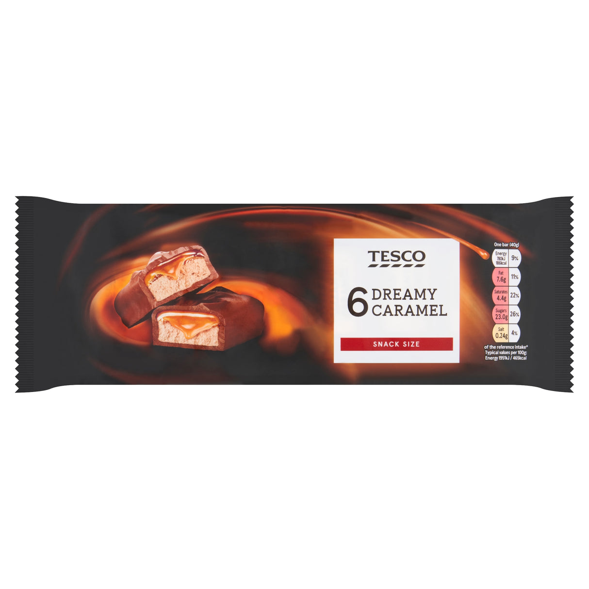 Tesco Dreamy Caramel Chocolate Bars Multi-Pack 6 x 40 g