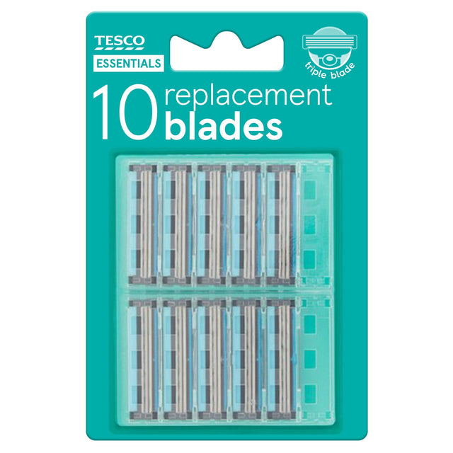 Tesco Essentails Triple Blades Refills 10 Pack
