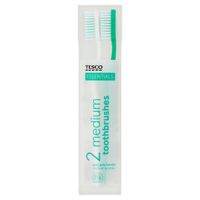 Tesco Essentials Toothbrushes x2
