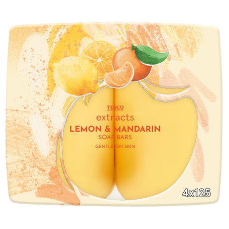 Tesco Extracts Lemon & Mandarin Soap 4 x 125 g
