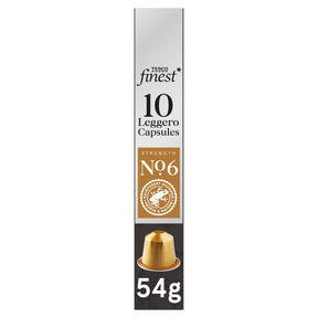 Tesco Finest 10 Leggero Coffee Capsules Strength 6 54 g