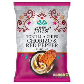 Tesco Finest Chorizo & Red Pepper Flavour Tortilla Chips 150 g