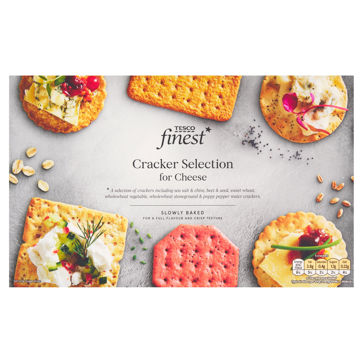 Tesco Finest Cracker Selection For Cheese 250 g
