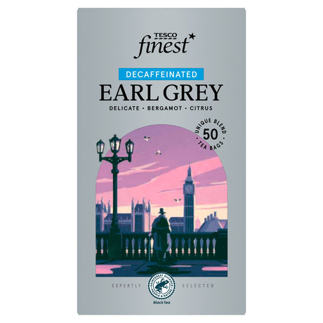 Tesco Finest Decaffeinated Earl Grey Tea Bags 50 Pack 125 g