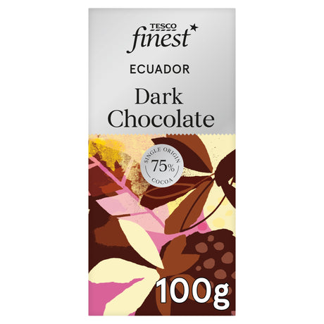 Tesco Finest Ecuador Dark Chocolate 75% 100 g