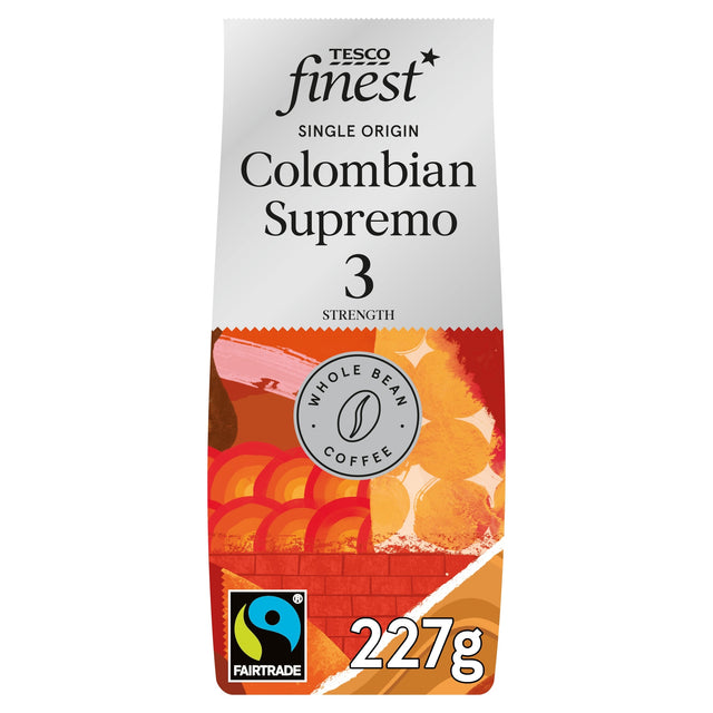Tesco Finest Fair Trade Colombian Supremo Beans 227 g