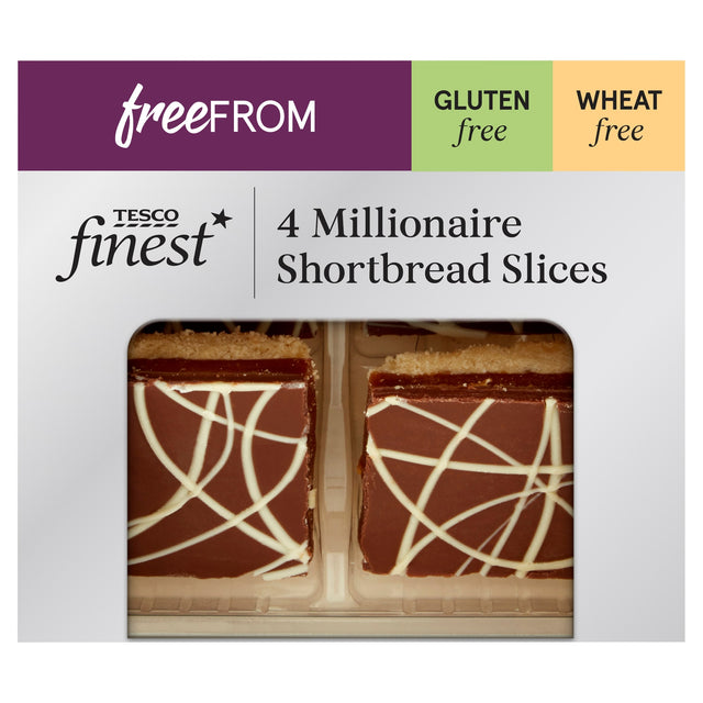 Tesco Finest Free From Millionaire Shortbread Slices 4 Pack