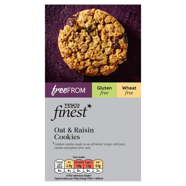 Tesco Finest Free From Oat & Raisin Cookies 150 g