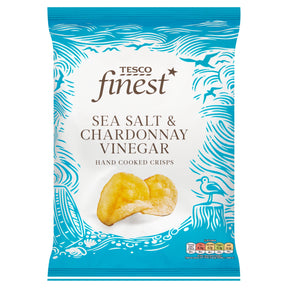 Tesco Finest Hand Cooked Crisps Sea Salt & Chardonnay Vinegar 150 g