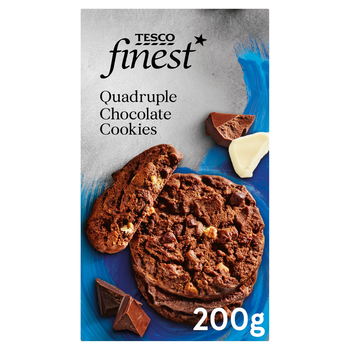 Tesco Finest Quadruple Chocolate Cookies 200 g