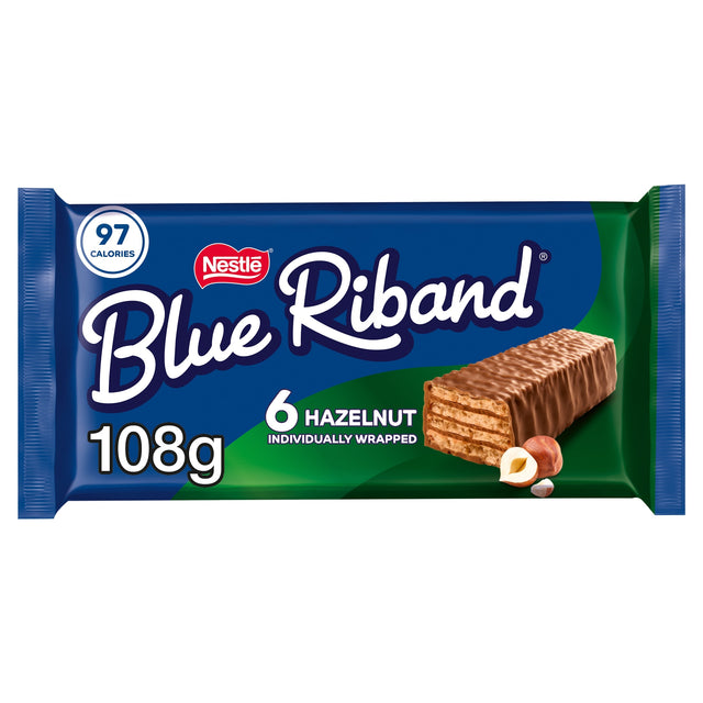 Blue Riband Hazelnut Chocolate Wafer Bars 6 x 18 g
