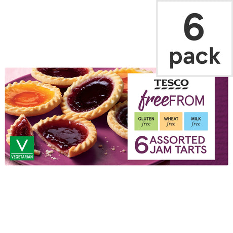 Tesco Free From Assorted Jam Tarts 6 Pack