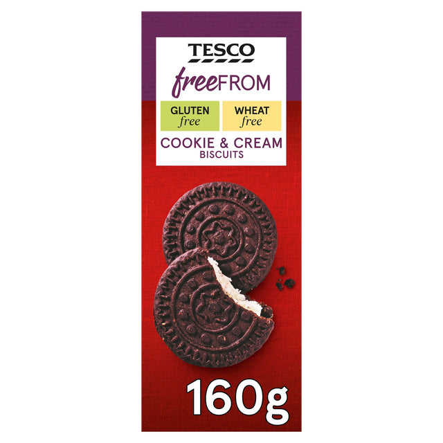 Tesco Free From Cookies & Cream Biscuits 160 g