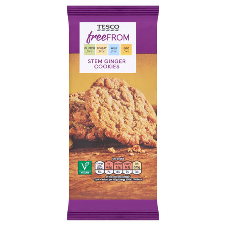 Tesco Free From Stem Ginger Cookies 150 g