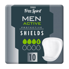 Tesco Free Spirit Men Active Shields 10 Pack