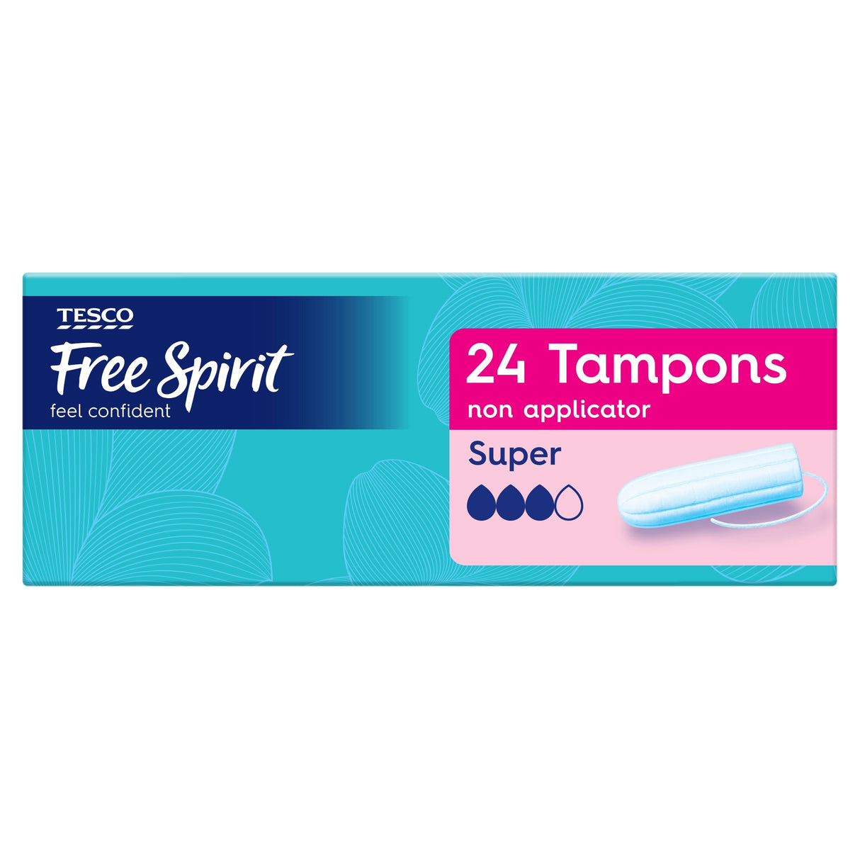 Tesco Free Spirit Non-Applicator Super Tampons 24 Pack