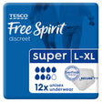 Tesco Free Spirit Super Underwear Large XL x12